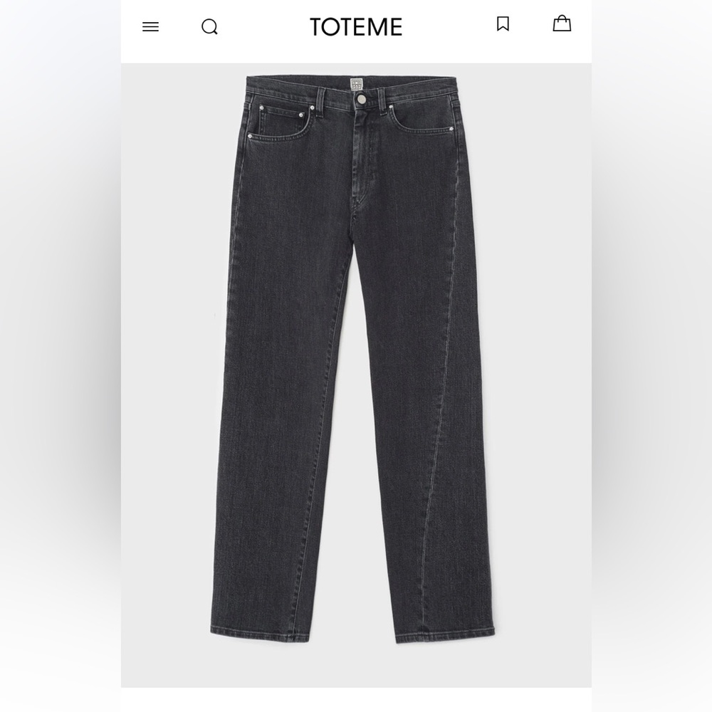 Toteme Twisted seam denim grey 24
